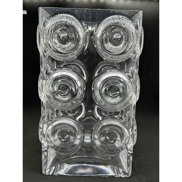 Denizli Handmde in Turkey Blown Glass Bubbled Large Vase - Picture 11 of 11